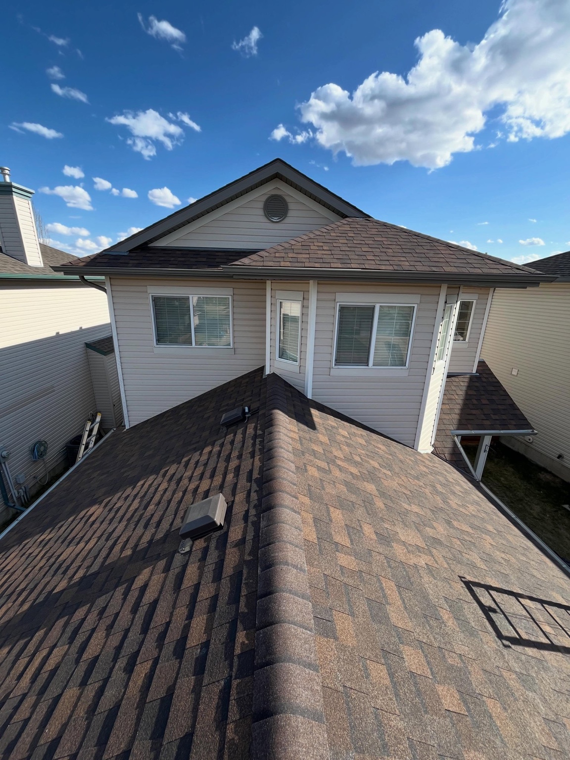 Completed residential roof